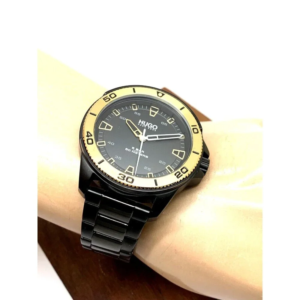 Hugo Boss Men's Watch 1530225 Streetdiver Quartz Black Dial Stainless Steel 44mm